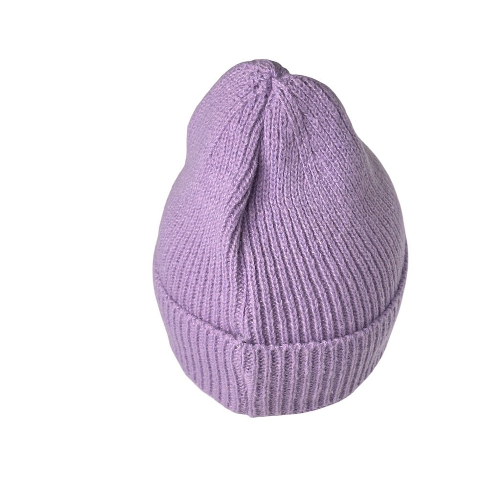 Unisex Knit Cap Beanie Double Layer Winter Hat Lavender Purple NEW‎ - Picture 3 of 4